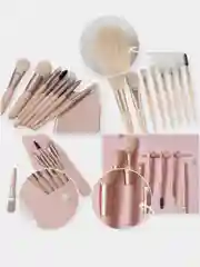 Голубой кисти для макияжа, в футляре