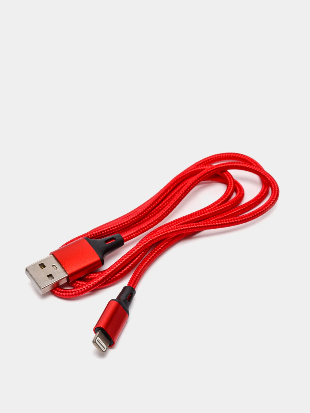 Красный usb кабель 2.0 А Apple Lythning, type C, micro usb
