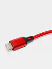 Красный usb кабель 2.0 А  Apple Lythning, type C, micro usb