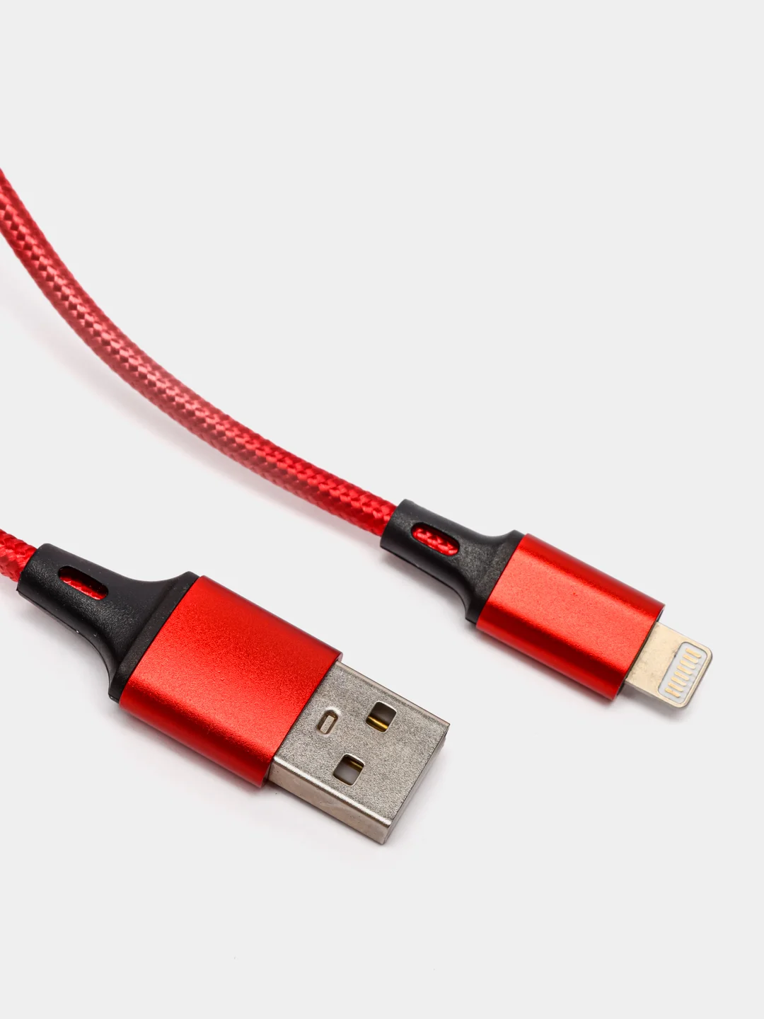 Красный usb кабель 2.0 А Apple Lythning, type C, micro usb