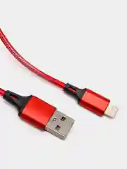 Красный usb кабель 2.0 А  Apple Lythning, type C, micro usb