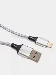 Серебряный usb кабель 2.0 А  Apple Lythning, type C, micro usb