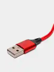 Красный usb кабель 2.0 А  Apple Lythning, type C, micro usb