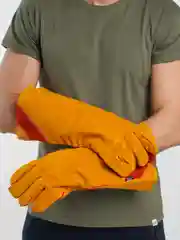 Горчичный краги сварщика,перчатки,защитные,краги
