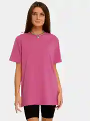 Фуксия футболка женская Oversize, однотонная, большие размеры 42-56