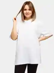 Небесно-голубой футболка женская Оversize, однотонная, большие размеры 42-60