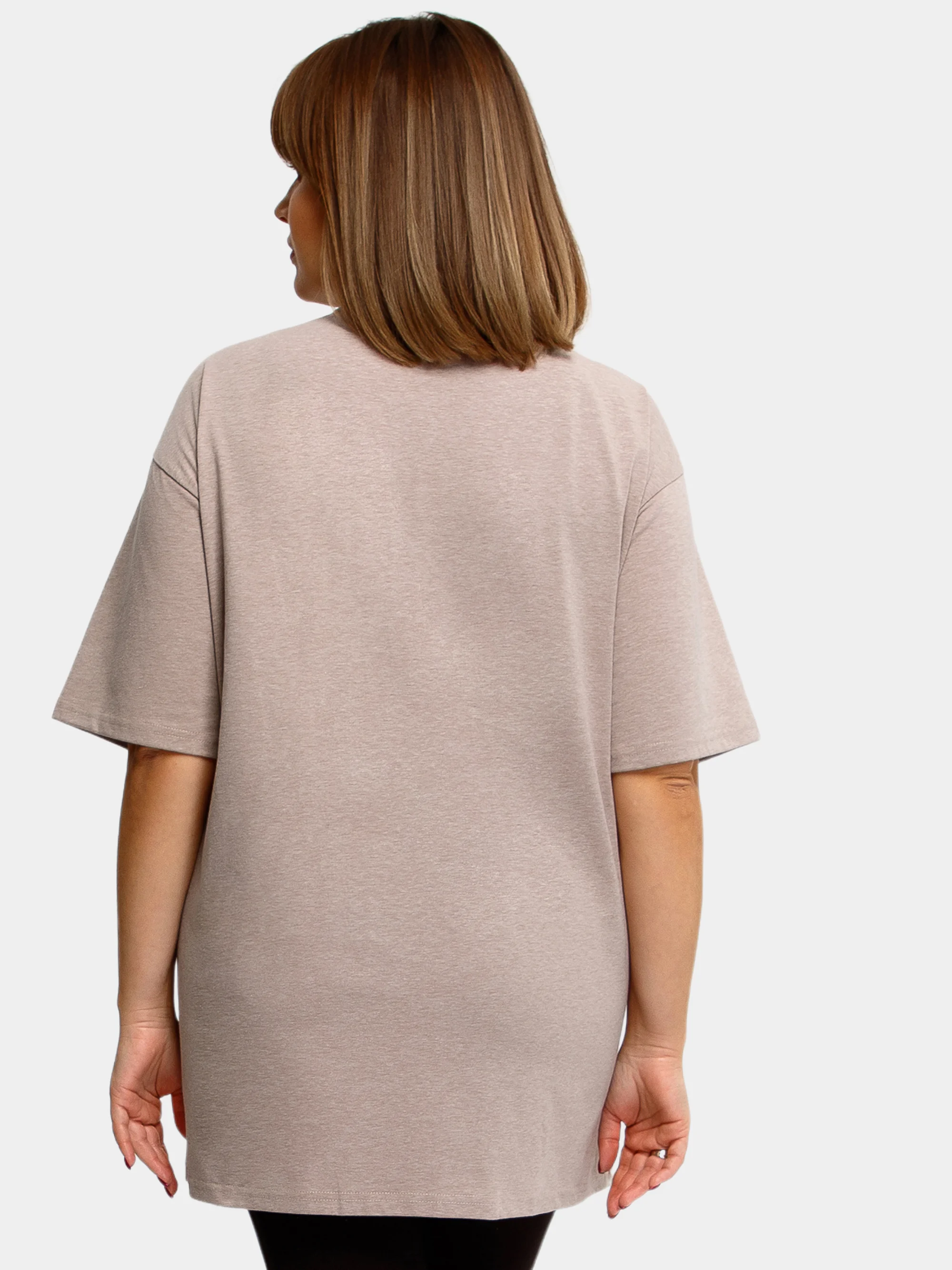 Футболка женская Oversize, однотонная, большие размеры 42-56