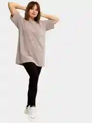 Футболка женская Oversize, однотонная, большие размеры 42-56