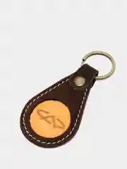 Брелок для ключа кожаный, трёхслойный, с логотипом