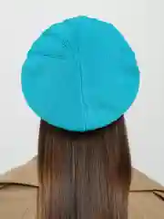Лазурный берет женский шерстяной  Валик, вязаная шапка