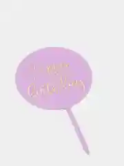 Сиреневый топпер "Happy Birthday"