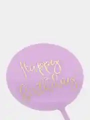Сиреневый топпер "Happy Birthday"