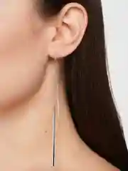 Серебряный серьги цепочки в золотом и серебряном цвете