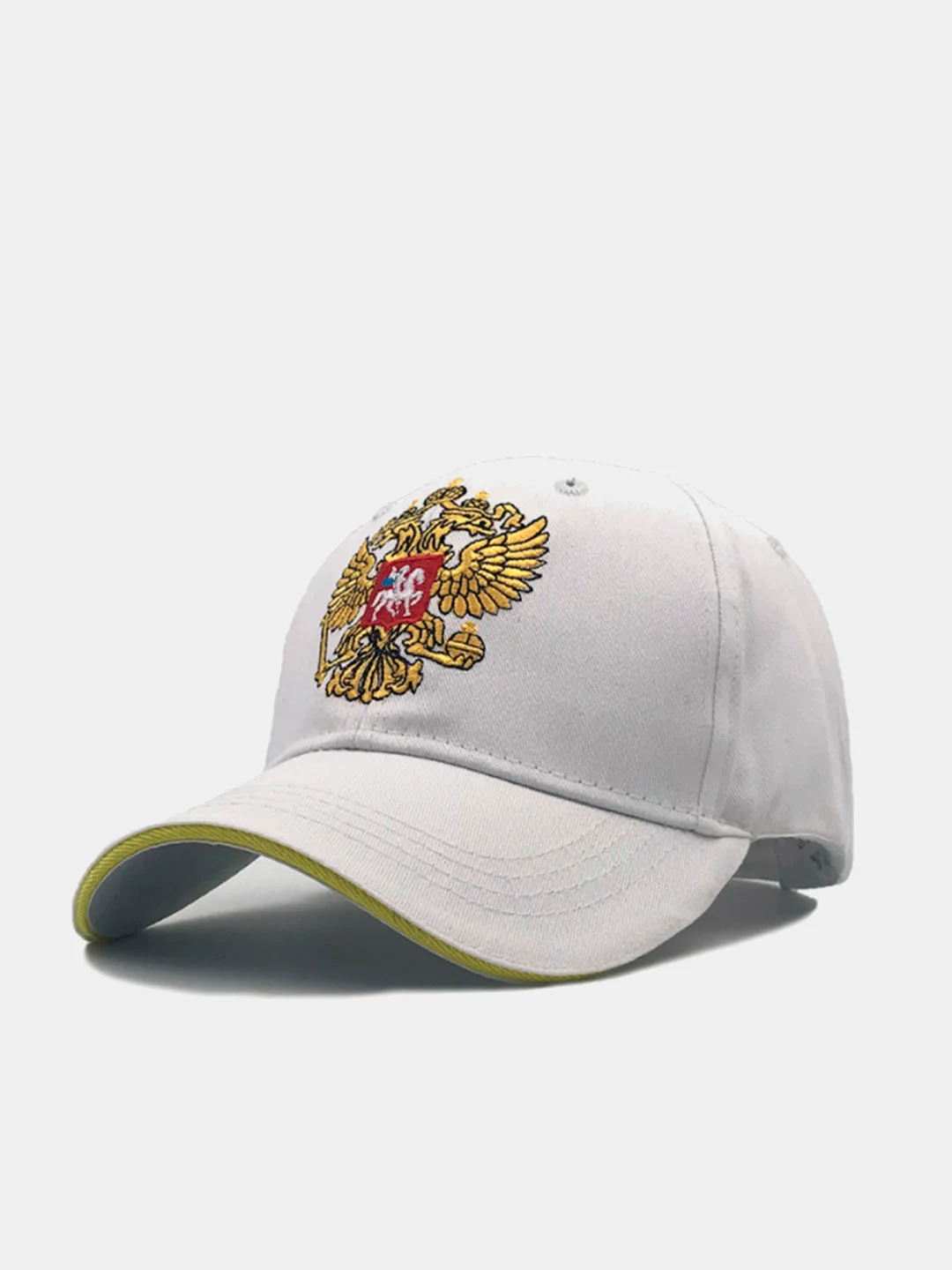 Белый бейсболка классическая с гербом России/ Россия вперед/ унисекс