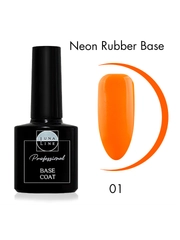 Базовое покрытие LunaLine Rubber Neon, неон,каучуковая база для ногтей