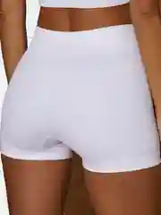 Белый бесшовный женский спортивный костюм