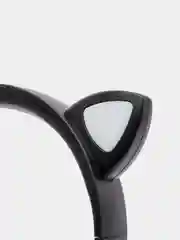 Черный беспроводные bluetooth наушники, со светящимися ушками