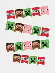 Набор для праздника в стиле Minecraft, одноразовая бумажная посуда, 6 персон