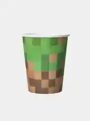 Набор для праздника в стиле Minecraft, одноразовая бумажная посуда, 6 персон