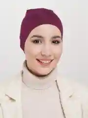 Бордовый бони прямая из ткани калифорния, чепчик, шапочка.