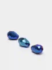Индиго бусины стеклянные, форма  капли