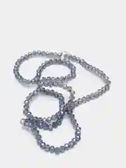 Серый меланж бусины стеклянные, с гранями, с АВ эффектом, 4 мм
