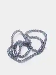 Серый меланж бусины стеклянные, с гранями, с АВ эффектом, 4 мм
