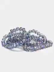 Серый меланж бусины стеклянные, с гранями, с АВ эффектом, 4 мм