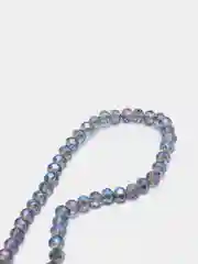 Серый меланж бусины стеклянные, с гранями, с АВ эффектом, 4 мм