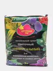 Грунт Цветочный рай "Цветочный", универсальный, 3 л