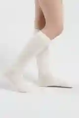 Бежевый гольфы детские, без рисунка, унисекс