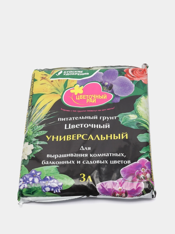 Грунт Цветочный рай "Цветочный", универсальный, 3 л