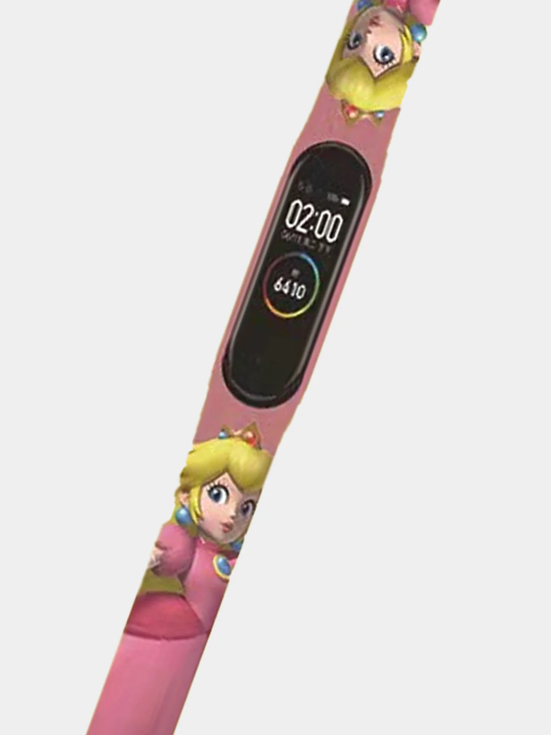 Розовый силиконовый ремешок для фитнес-браслетов Xiaomi Mi Band 3/4 Mario (Марио-персонаж)