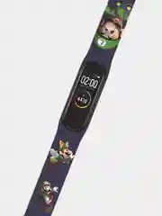 Синий меланж силиконовый ремешок для фитнес-браслетов Xiaomi Mi Band 3/4 Mario (Марио-персонаж)