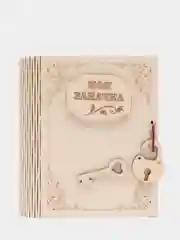 Копилка-книжка из дерева "Моя заначка", с деревянным замком