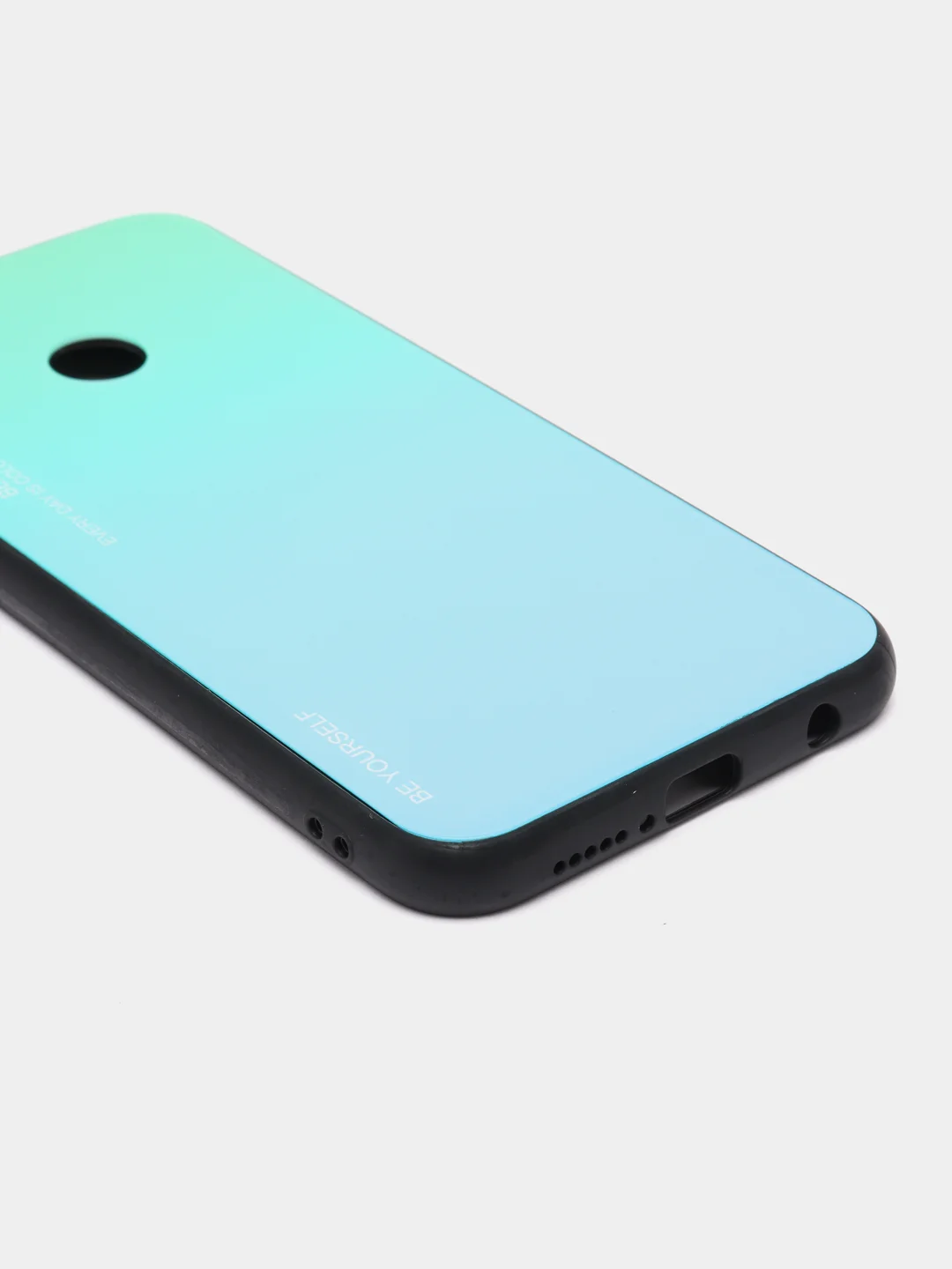 Зеленый градиентный чехол из закалённого стекла для моделей Honor, Huawei