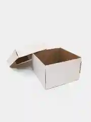 Белый коробка картонная самосборная, 4 объёма