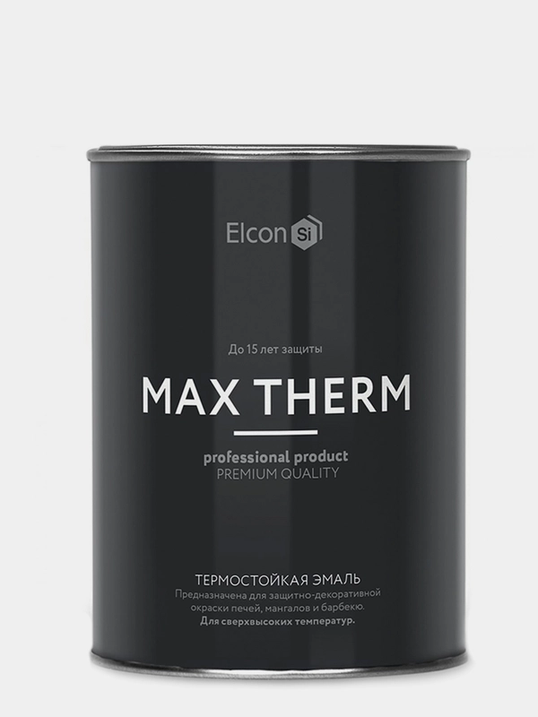 Термостойкая краска Elcon Max Therm серебристая до 700 градусов 0,8 кг ...