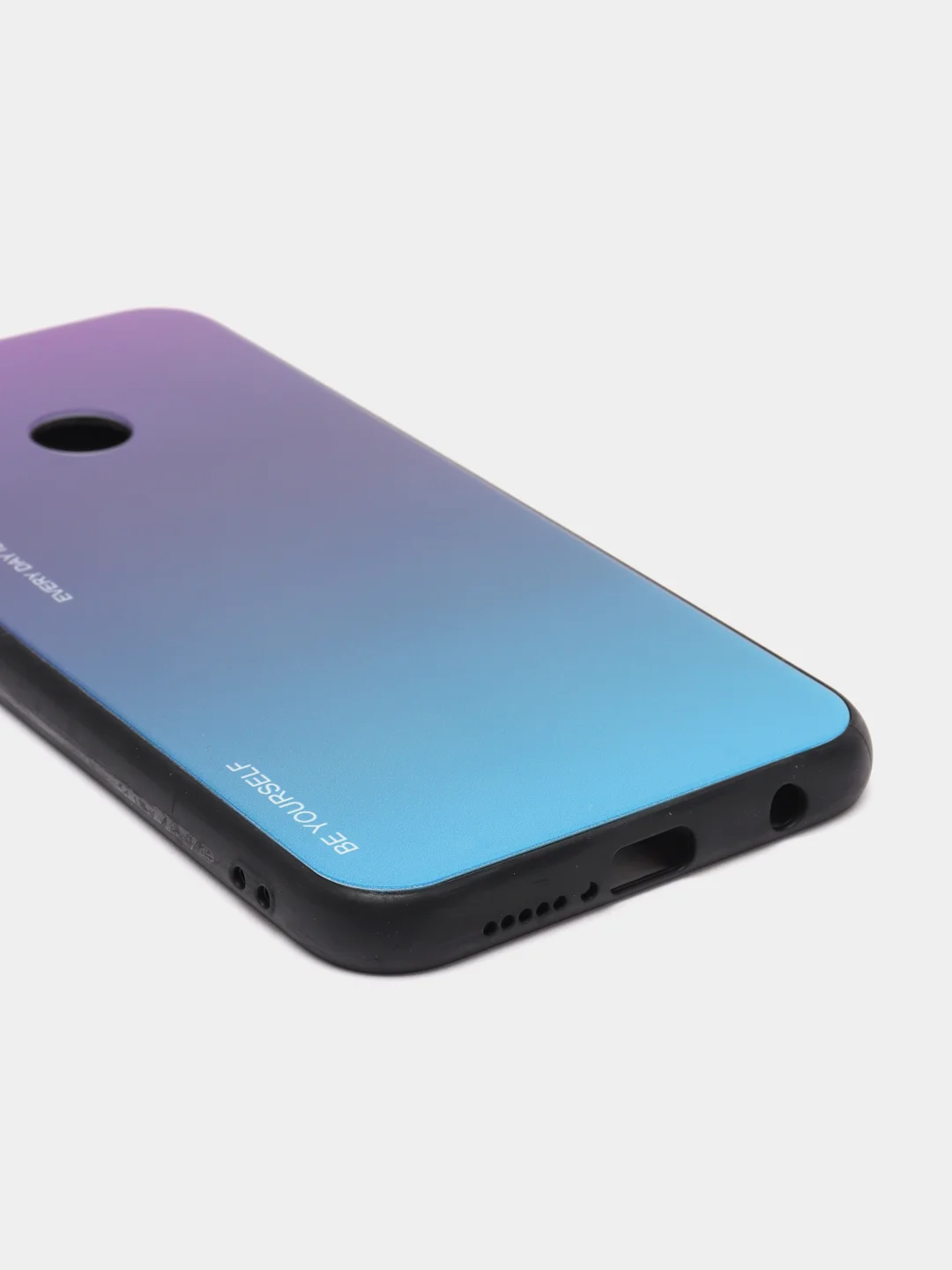 Голубой градиентный чехол из закалённого стекла для моделей Honor, Huawei