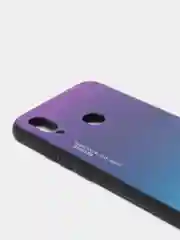 Голубой градиентный чехол из закалённого стекла для моделей Honor, Huawei