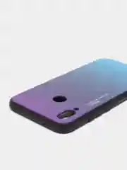 Голубой градиентный чехол из закалённого стекла для моделей Honor, Huawei