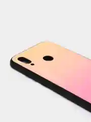 Розовый градиентный чехол из закалённого стекла для моделей Honor, Huawei