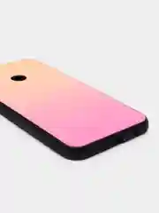 Розовый градиентный чехол из закалённого стекла для моделей Honor, Huawei