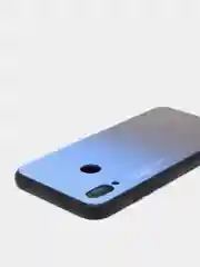 Синий градиентный чехол из закалённого стекла для моделей Honor, Huawei