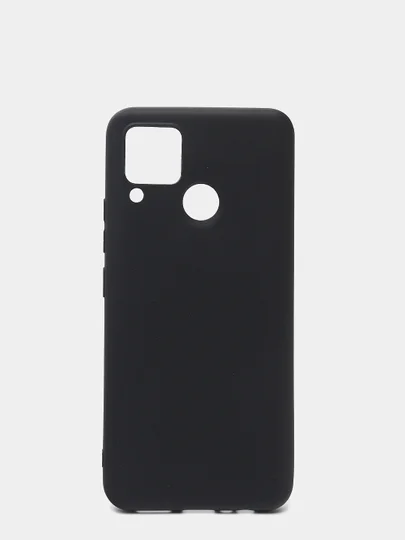 Черный чехол для Realme C15, силиконовый