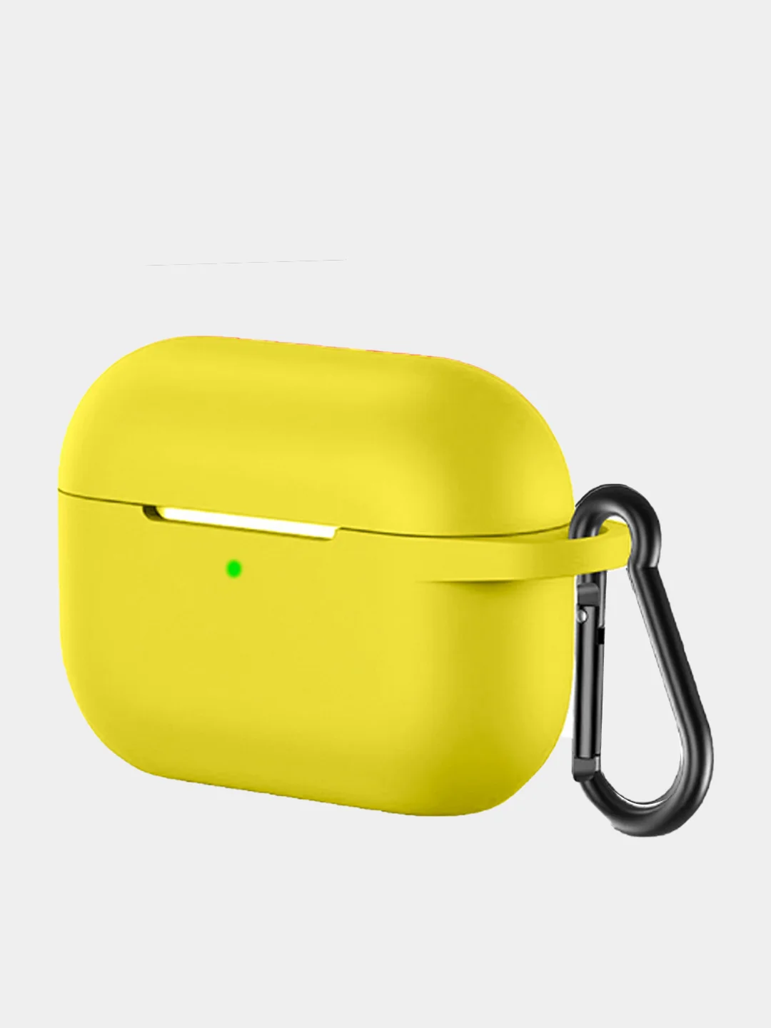 Желтый силиконовый чехол для Apple Airpods Pro (с карабином)