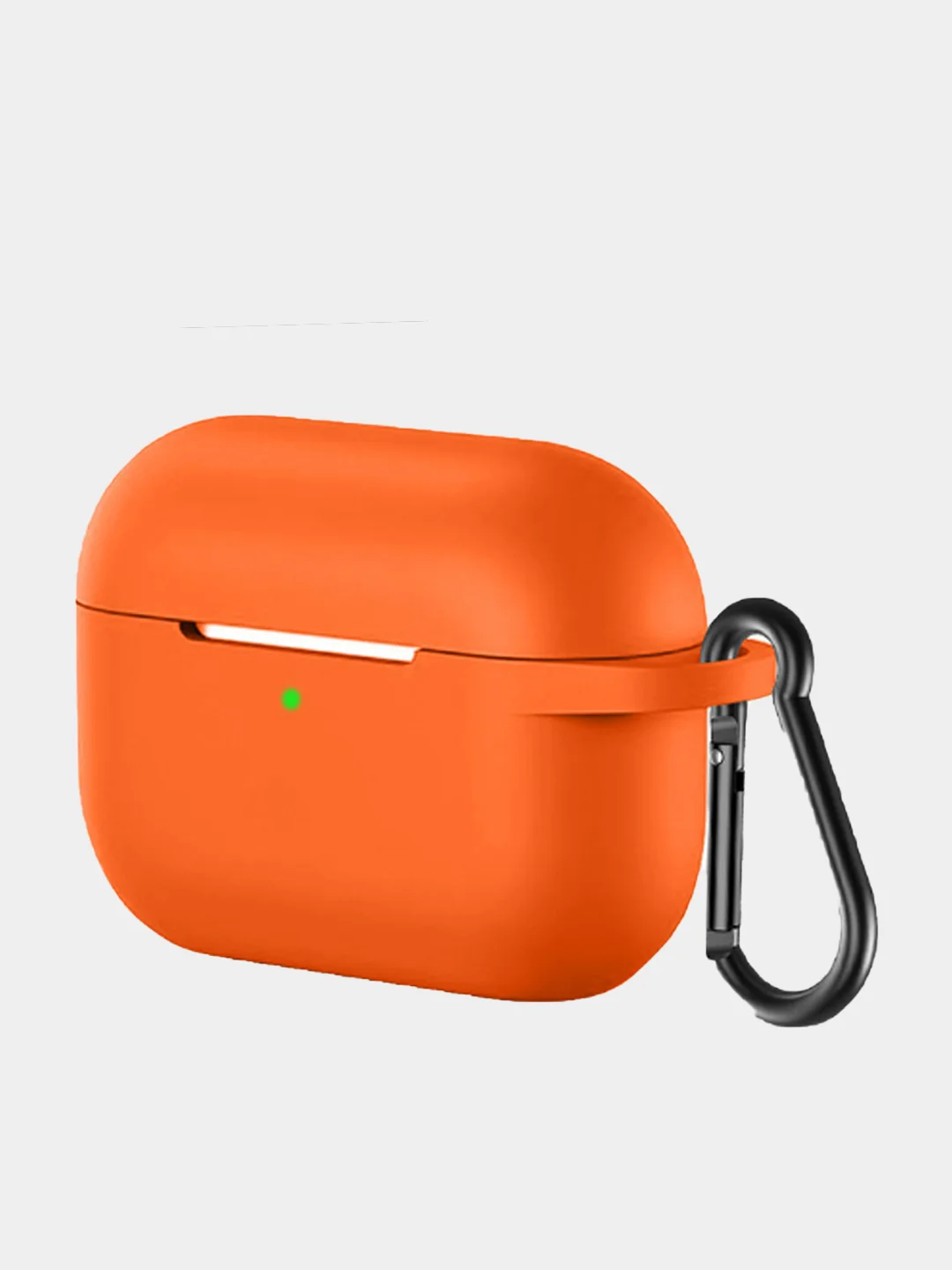 Рыжий силиконовый чехол для Apple Airpods Pro (с карабином)