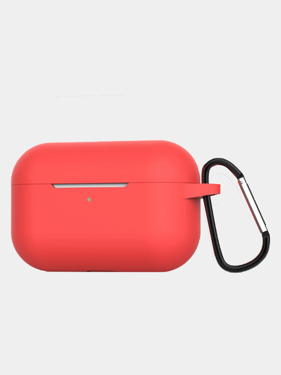 Красный силиконовый чехол для Apple Airpods Pro (с карабином)