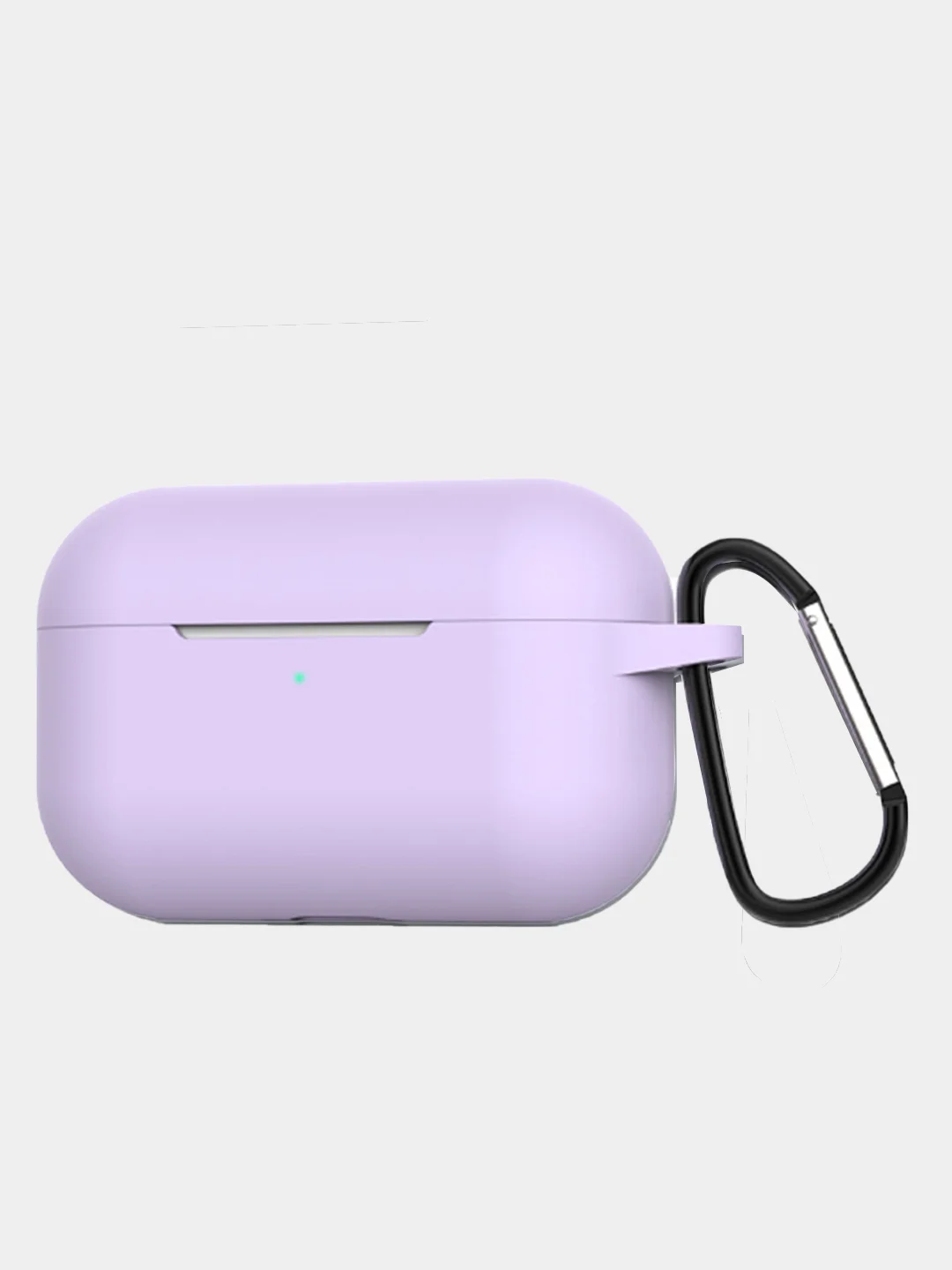 Сиреневый силиконовый чехол для Apple Airpods Pro (с карабином)