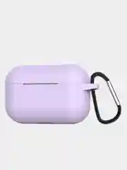 Сиреневый силиконовый чехол для Apple Airpods Pro (с карабином)